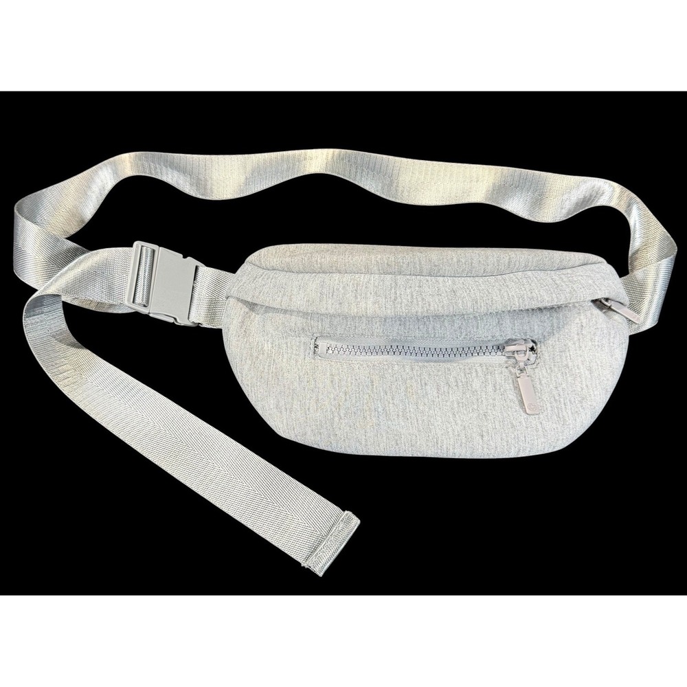 Gaiam Crossbody Waist Fanny Pack Bag Pocketbook Grey Adjustable Zippered Travel